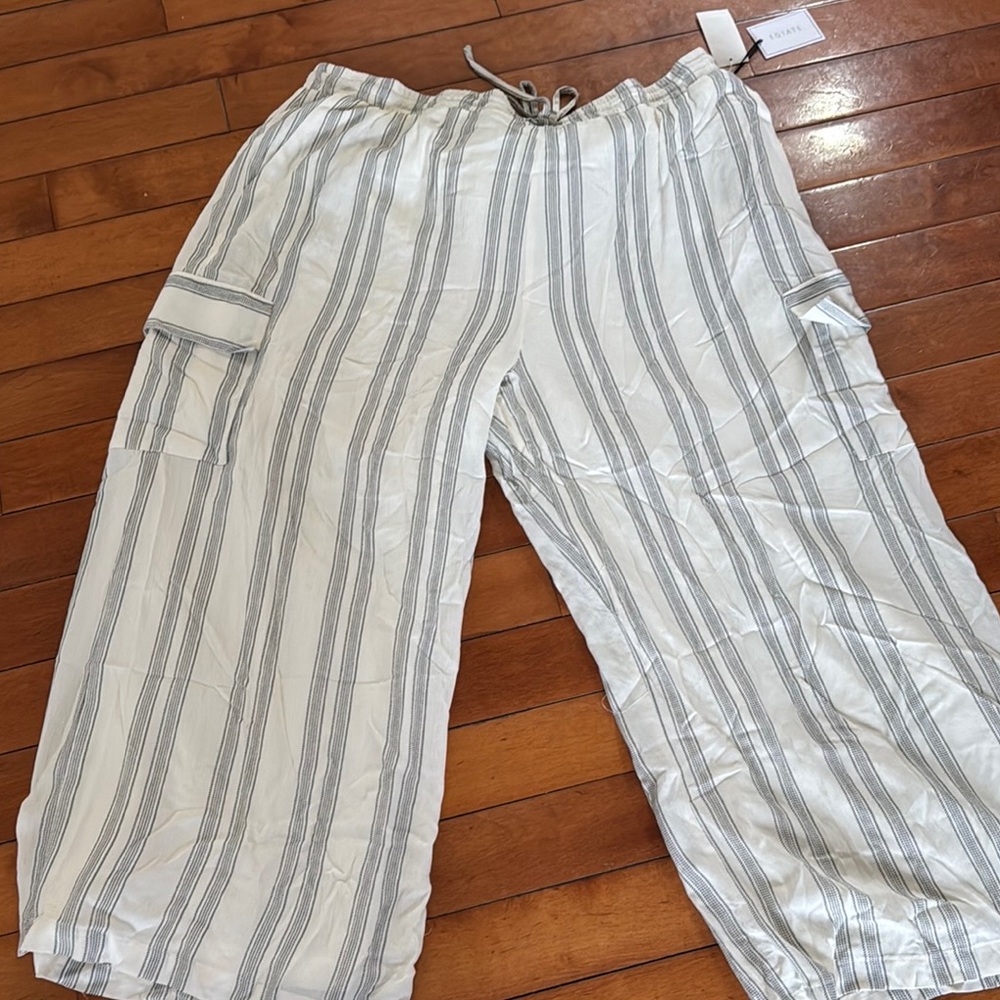 Striped Wide-Leg Pants